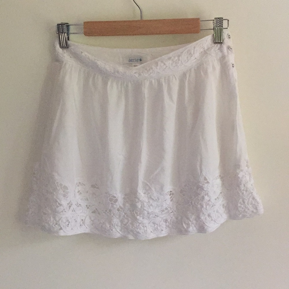 AERIE Crochet Lace Mini Skirt